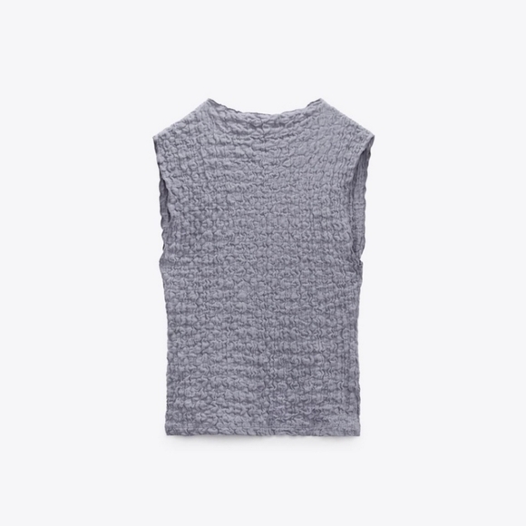 ZARA TEXTURED CUT-OUT TOP SIZE S - Picture 12 of 13